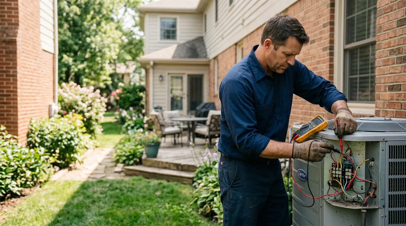 HVAC technician working near Limestone, NY